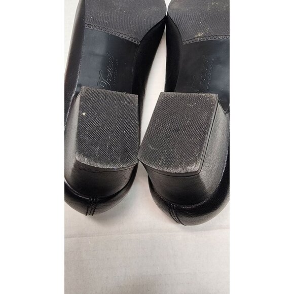 Trotters - Doris Black Leather Low Heel Pumps Size 9.5 N - Picture 11 of 16